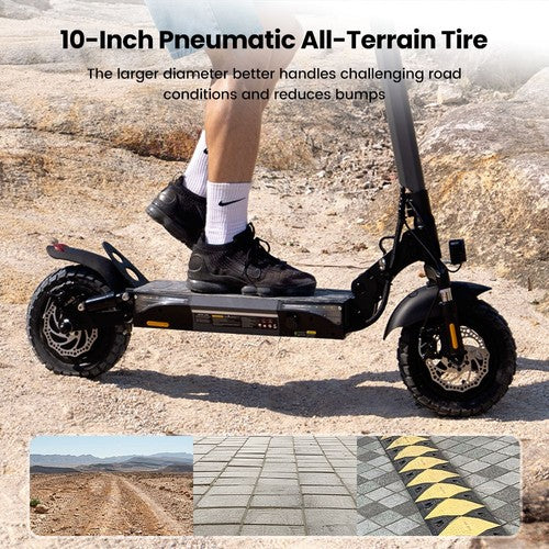 iScooter W9 Elektrinis Paspirtukas, 1000W Motor, 48V 14Ah