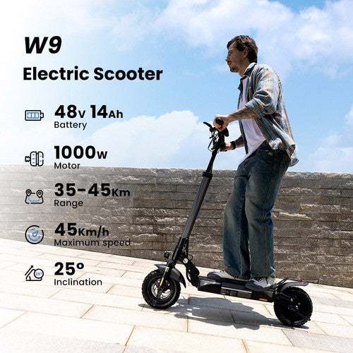 iScooter W9 Elektrinis Paspirtukas, 1000W Motor, 48V 14Ah