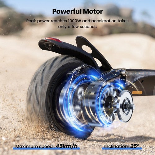 iScooter W9 Elektrinis Paspirtukas, 1000W Motor, 48V 14Ah