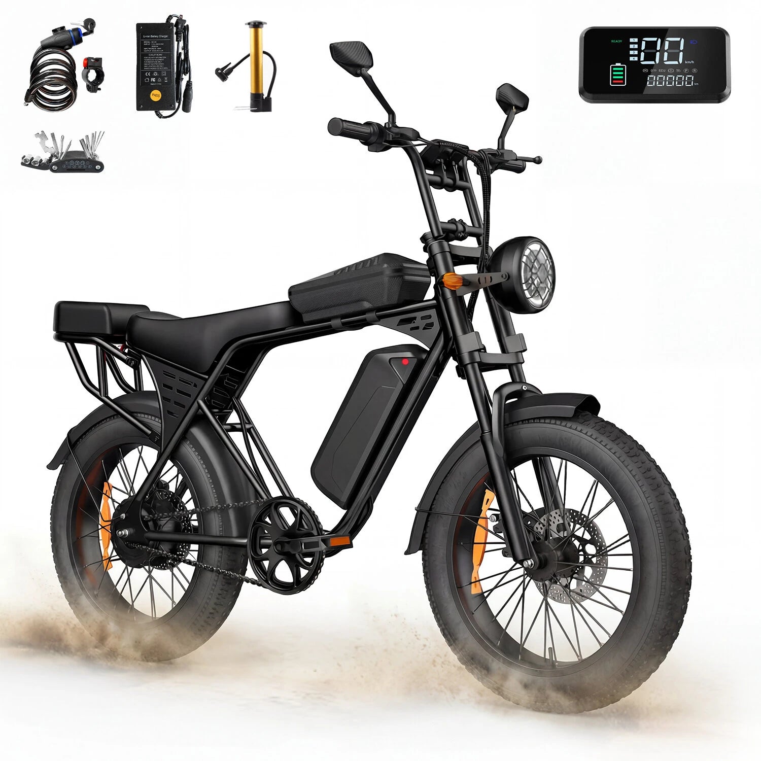 AtlasTrek X5 elektrinis dviratis 48V 15Ah 250W