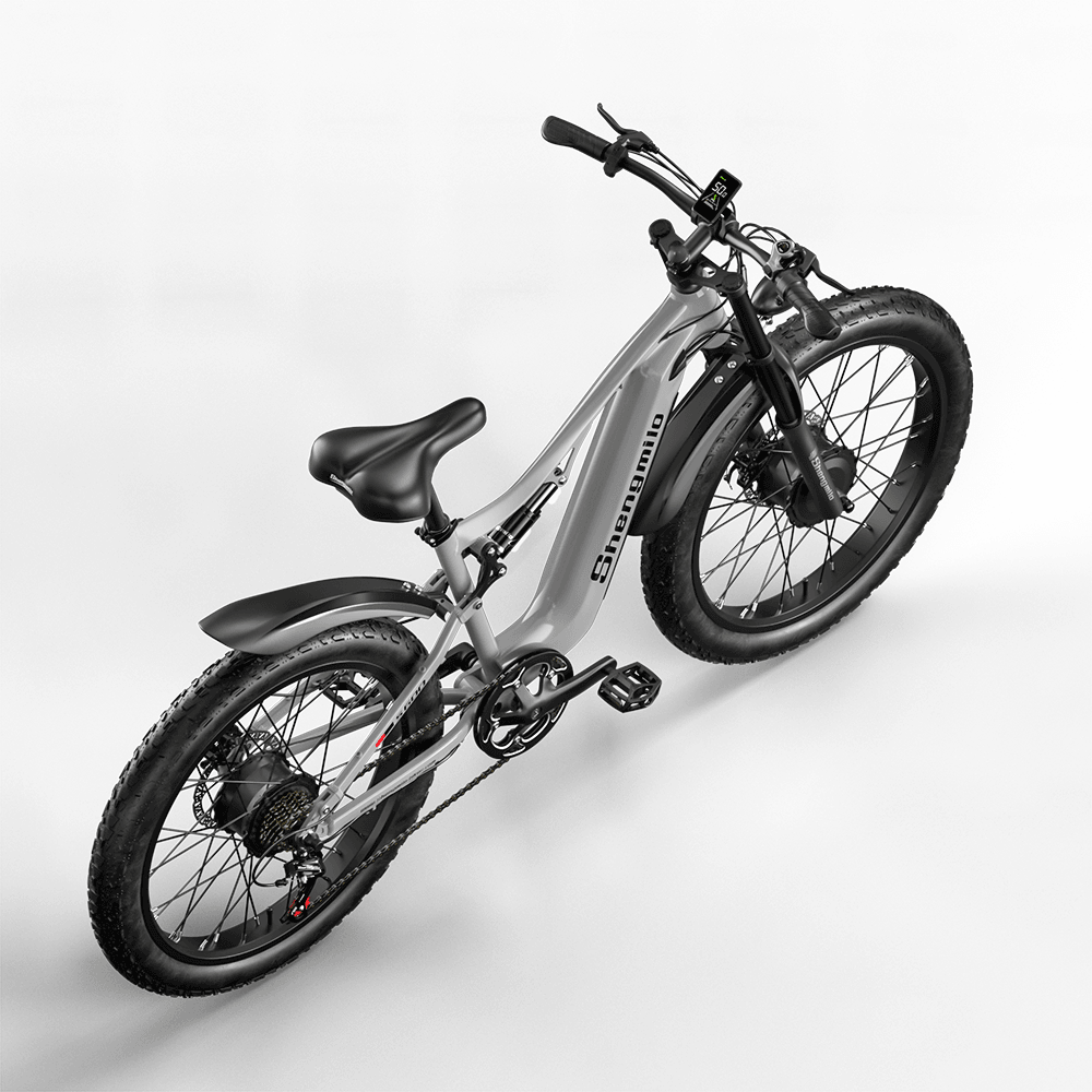 Shengmilo S600 dviejų variklių 2000W elektrinis dviratis, 48V17.5AH