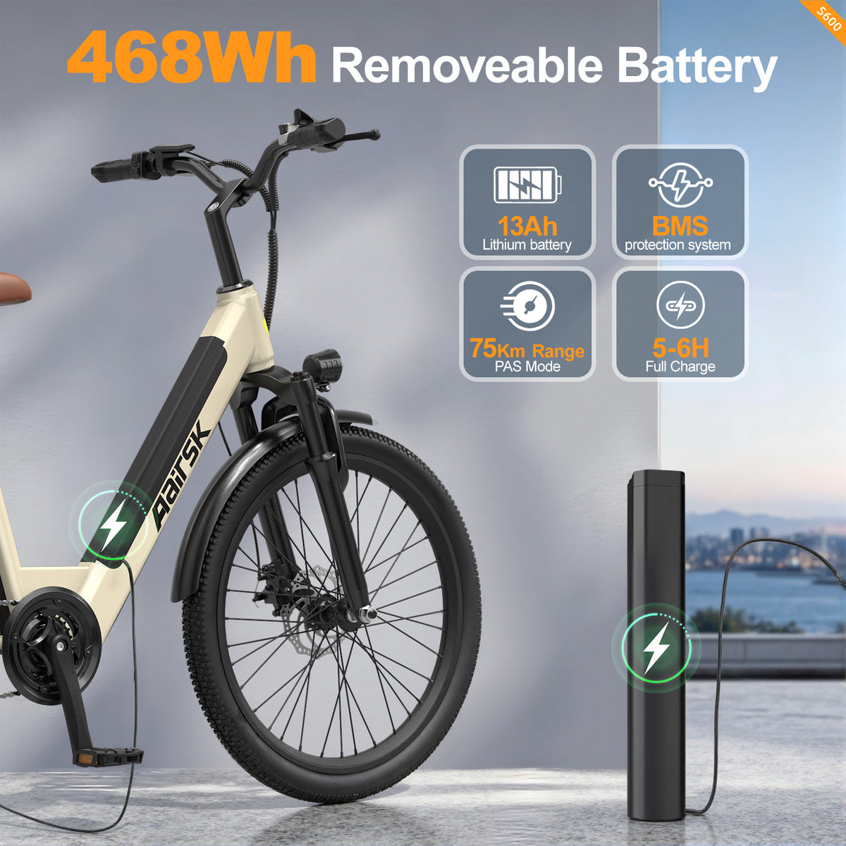 Aairsk S600 elektrinis dviratis 250W