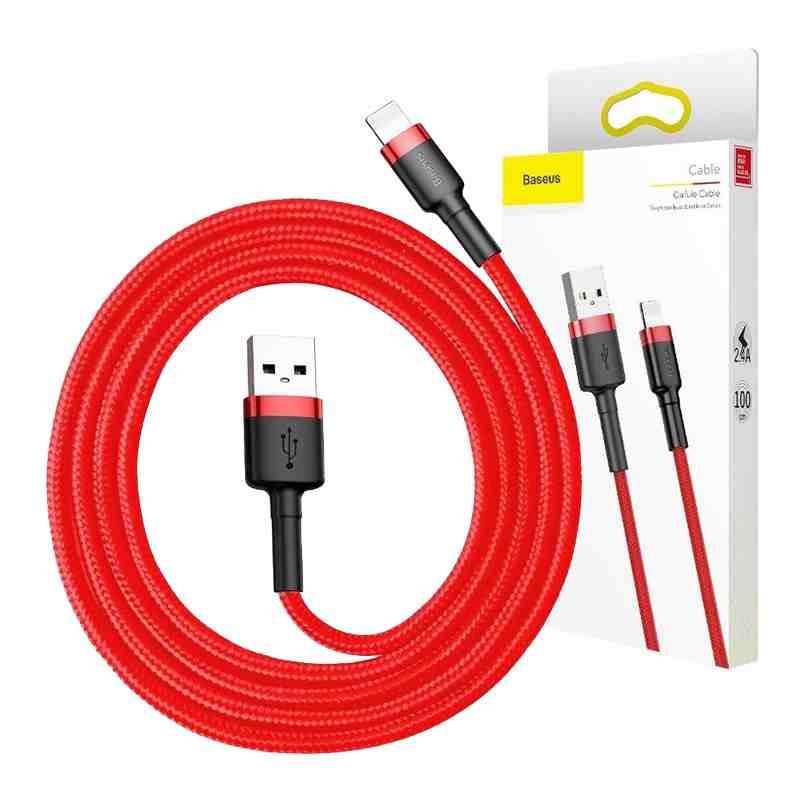 Baseus Cafule USB Lightning Cable 2,4A 0,5m (Red)