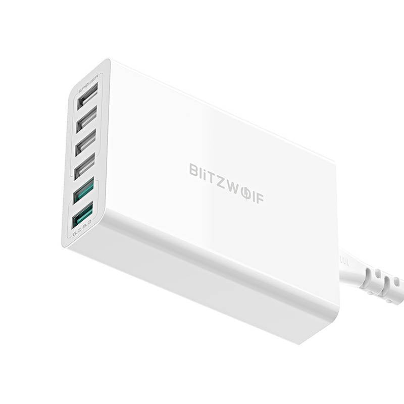 Charger 6x USB Blitzwolf BW-S15, QC 3.0, 60 W (white)