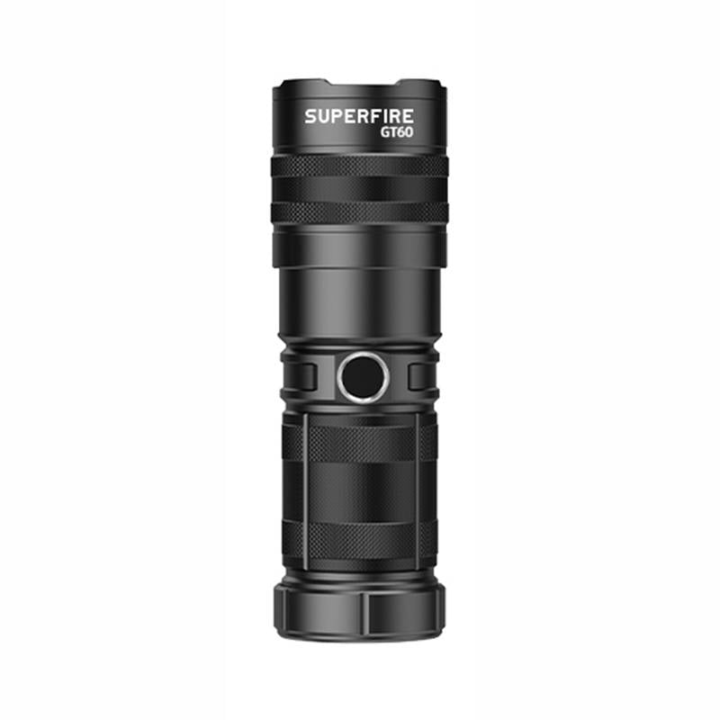 Superfire GT60 flashlight - 2600 lm, 2 modes, USB-C