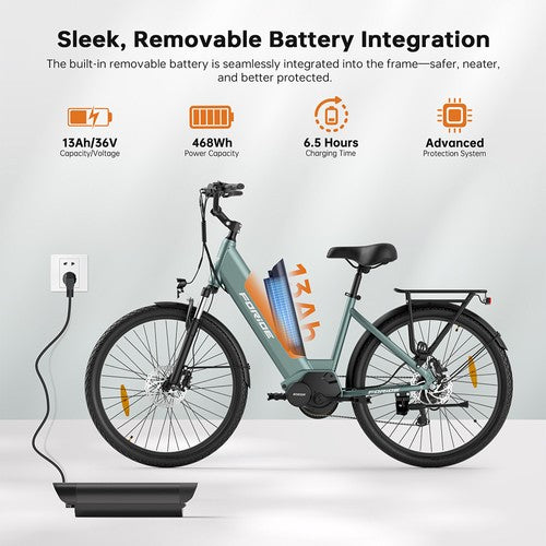 Foride Urbano 1 elektrinis dviratis, 250 W, 36 V 13 Ah