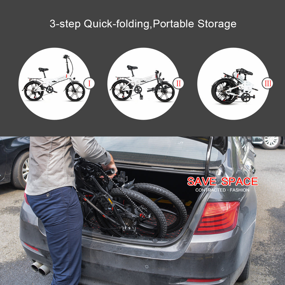 SAMEBIKE 20LVXD30-II sulankstomas elektrinis dviratis