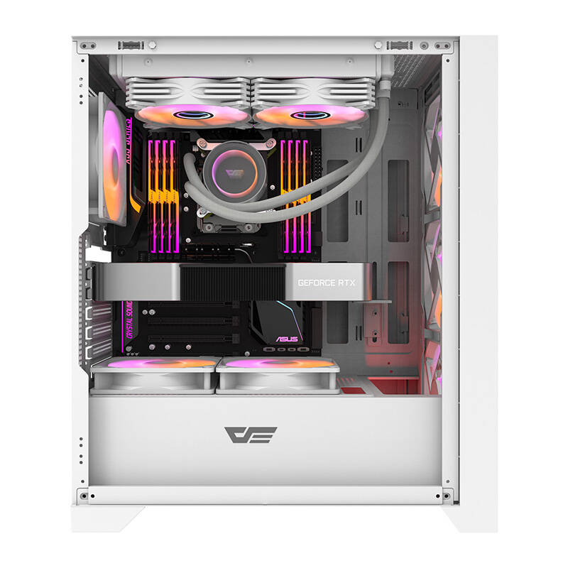 Darkflash DRX70 MESH computer case (white) + 4 RGB fans