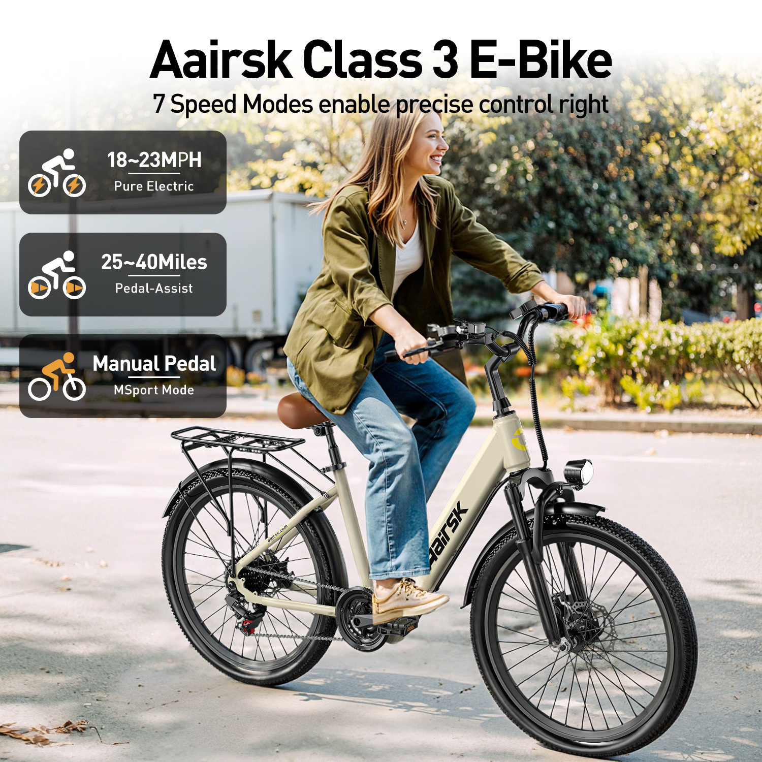 AAIRSK SU7 elektrinis miesto dviratis