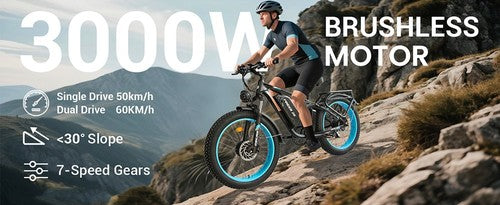 Orlms V3“ elektrinis dviratis, 1000W * 2 variklis, 52 V 25 Ah