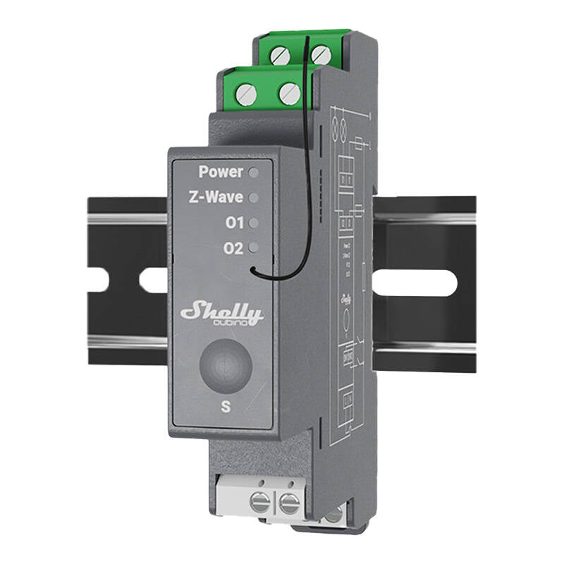 Shelly Qubino Pro 2 DIN rail Relay, 2-channel, Z-Wave