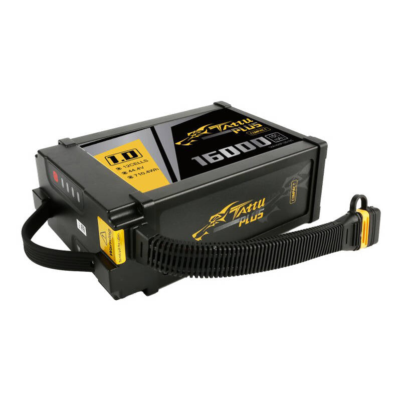 Tattu Plus 1.0 Compact version 16000mAh 12S 15C 44.4V Lipo battery pack with AS150U Plug