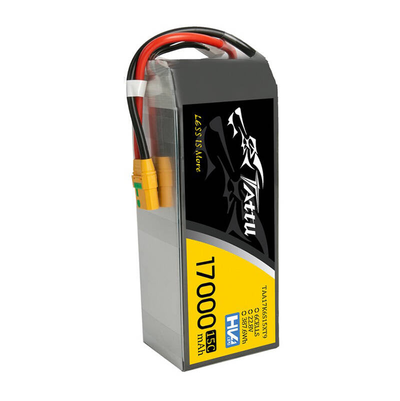 Tattu 17000mAh 22.8V 15C 6S1P Lipo Battery with XT90-S(anti-spark) Plug