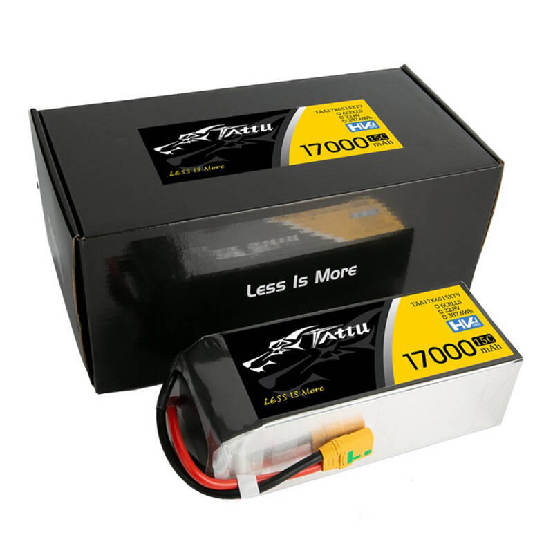 Tattu 17000mAh 22.8V 15C 6S1P Lipo Battery with XT90-S(anti-spark) Plug