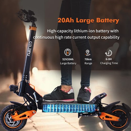 GELEIPU Z1 Pro Electric Scooter 1200W*2, 52V 20Ah