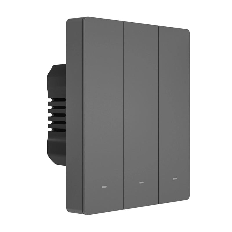SONOFF M5-3C-80 Smart WiFi Wall Switch (3-channel, flush-mount, graphite)