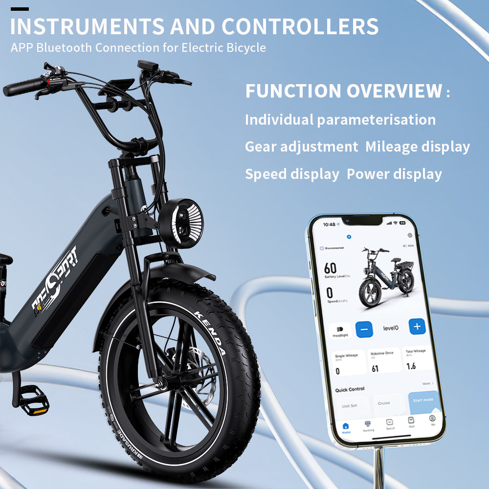 Oneport OT08 Pro Visos Pakabos Elektrinis Dviratis 18Ah 2x