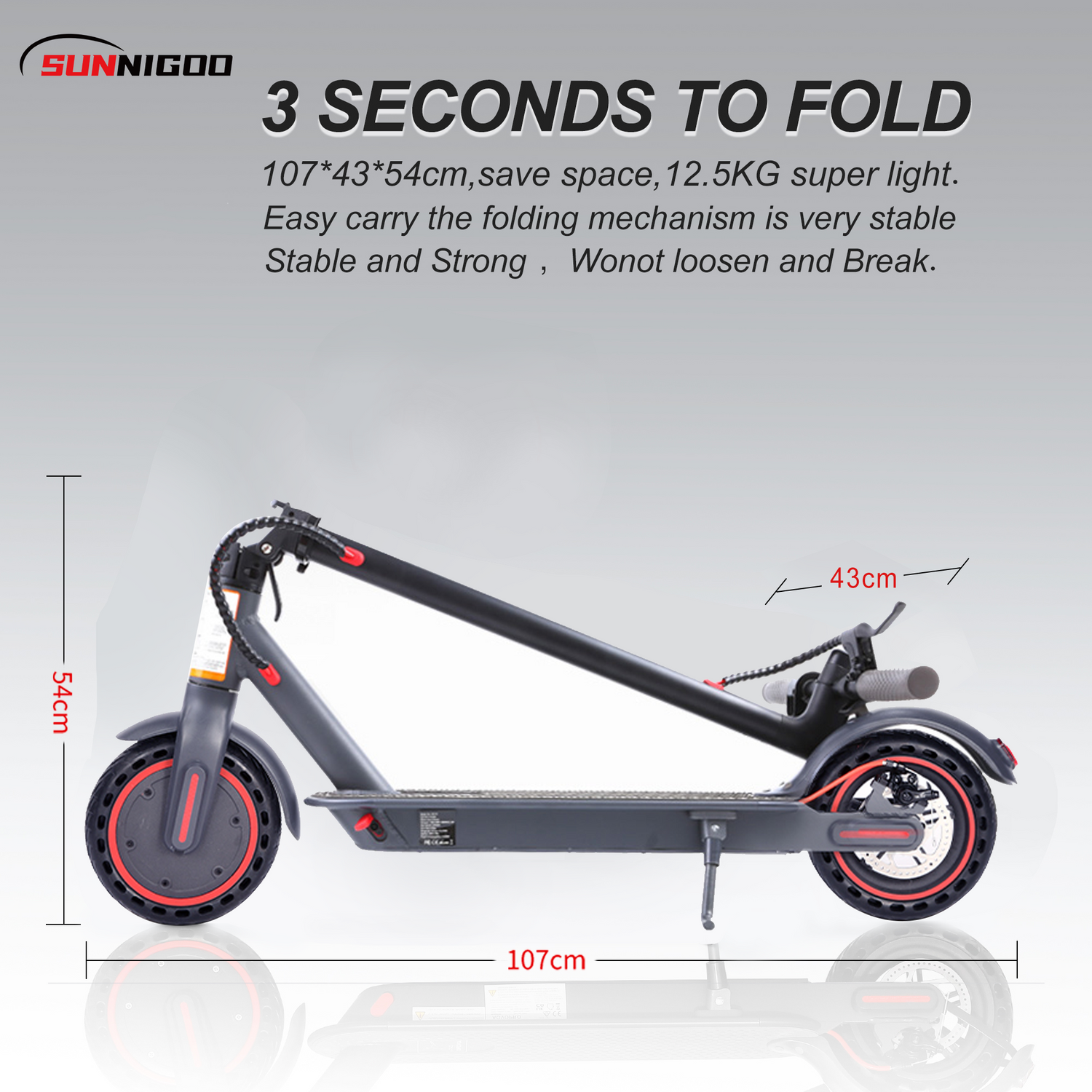 SUNNIGOO N7PRO | 350 W sulankstomas elektrinis paspirtukas