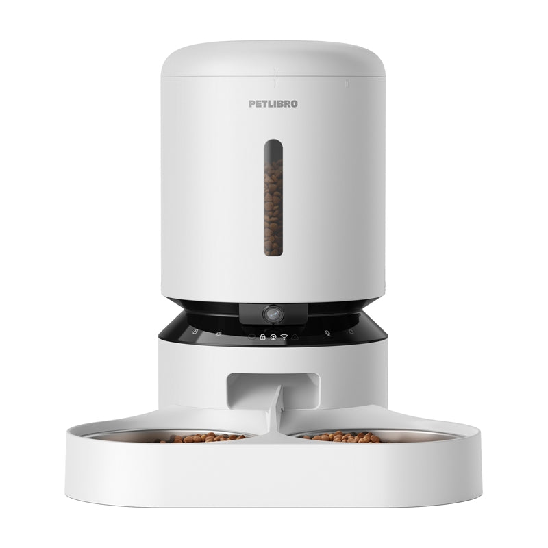Petlibro Granary camera feed dispenser with double bowl, 5L (white)