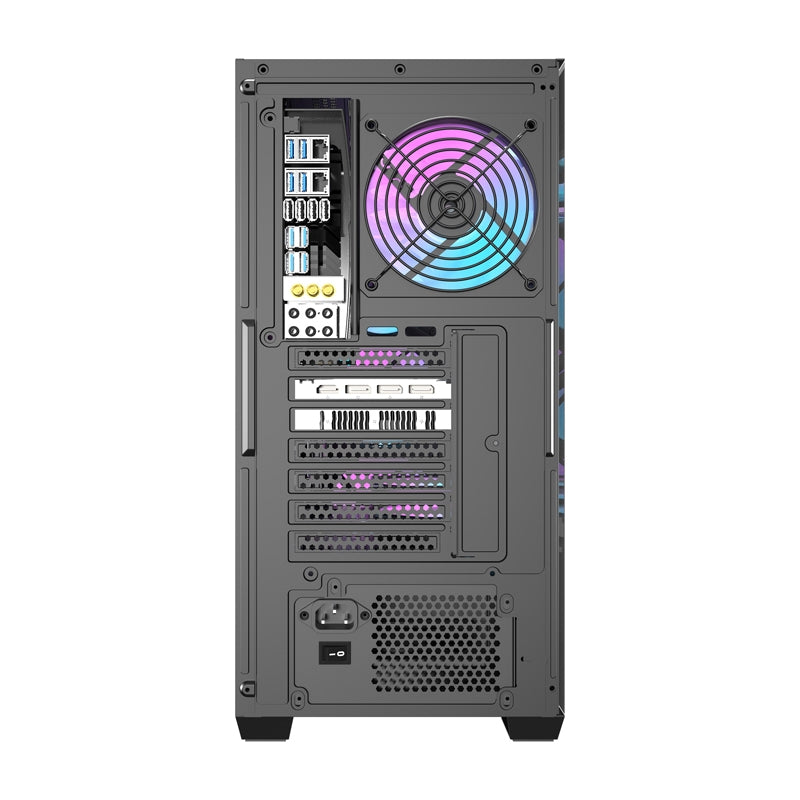 Darkflash DS900WS computer case (black) + 4 fans