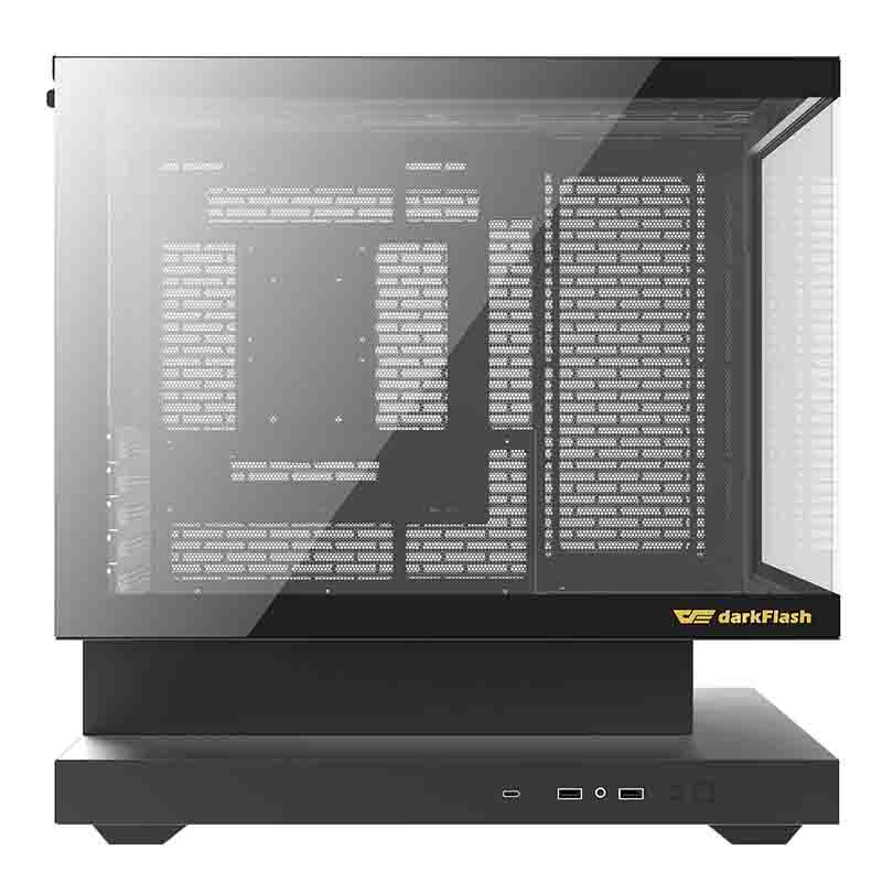 Darkflash F1 computer case (Black) + 6 ARGB fans