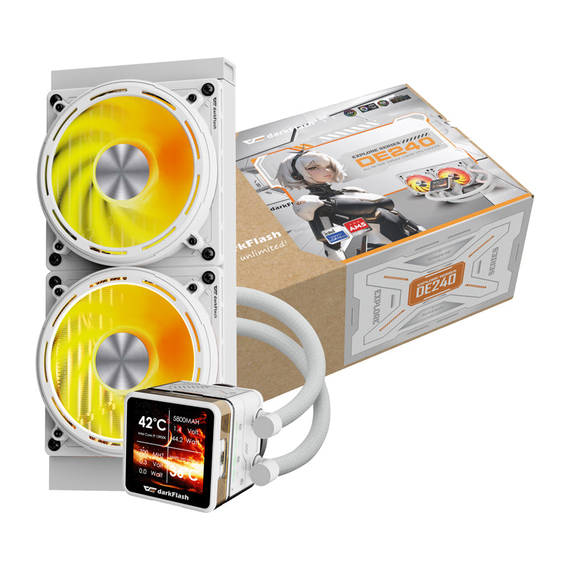 Water cooling for the processor DE240 (white)