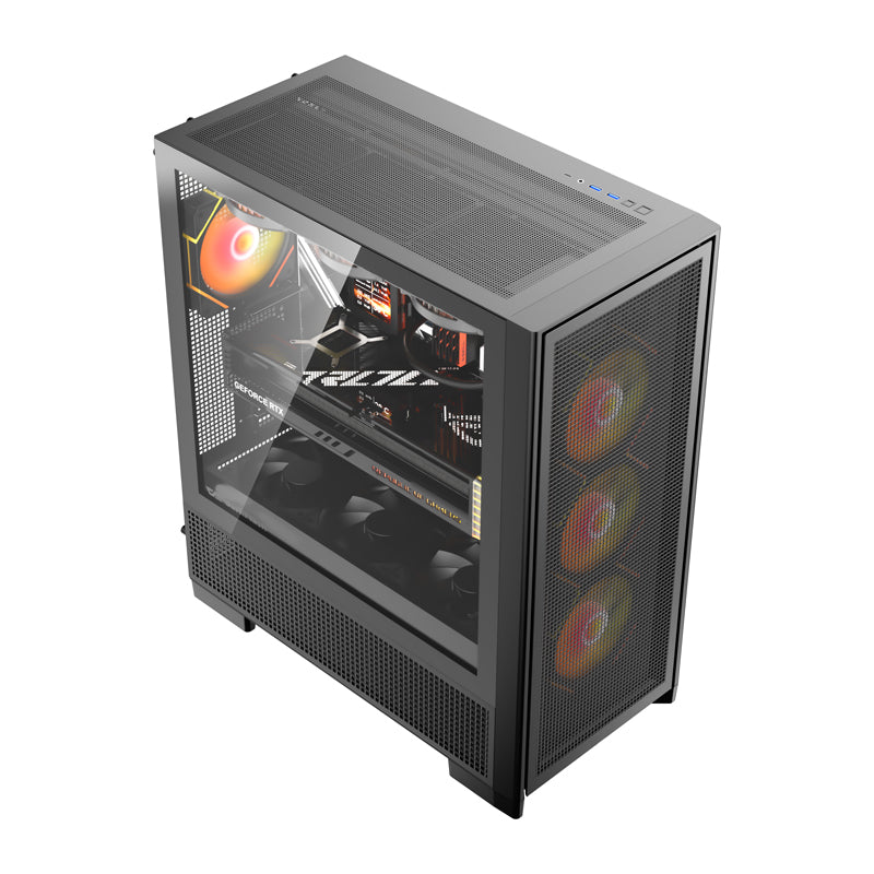 DarkFlash AIRNOVA computer case (black) + 3 fans