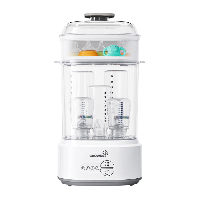 Grownsy bottle sterilizer with dryer (gray)