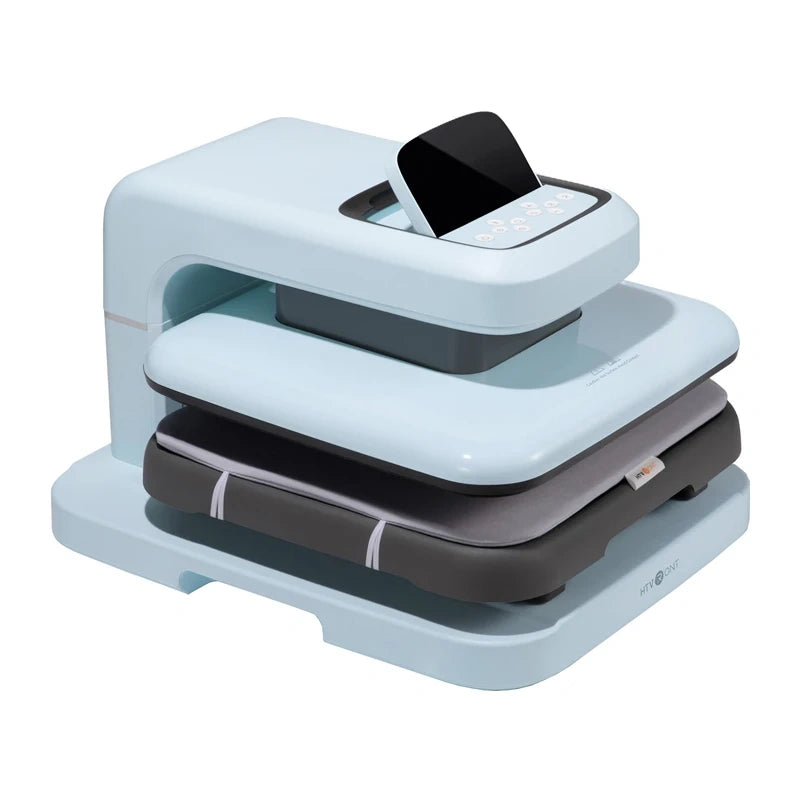 HTVRONT Auto 2 Digit Heat Transfer Press (light blue)