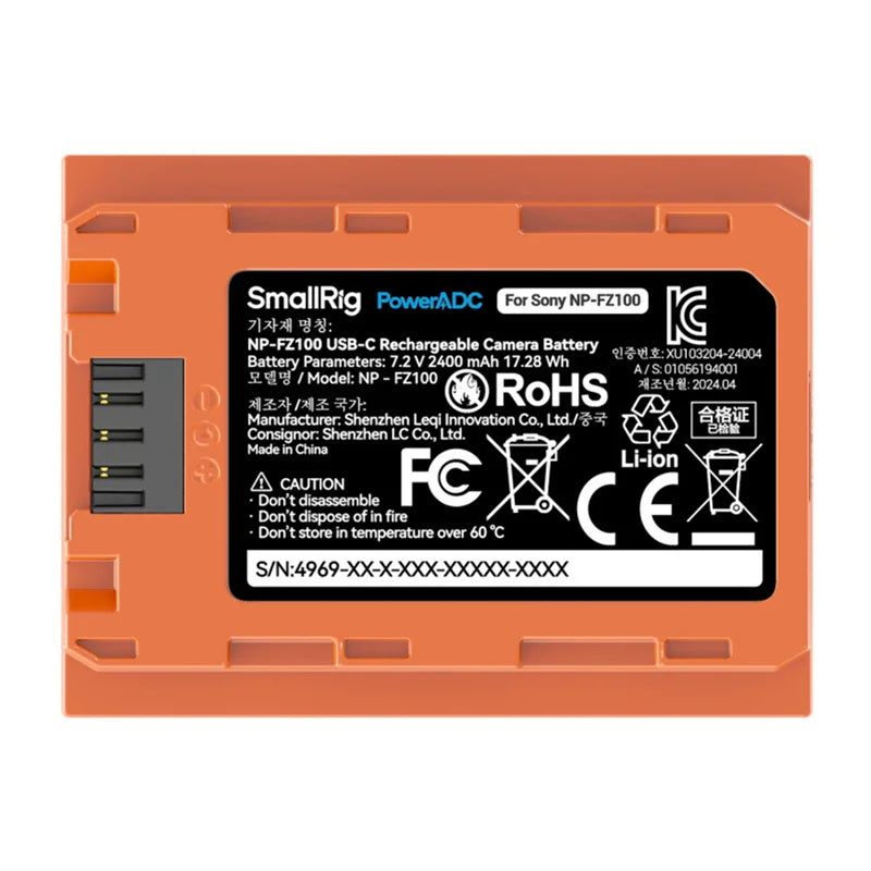 Camera battery SMALLRIG NP-FZ100 (orange)