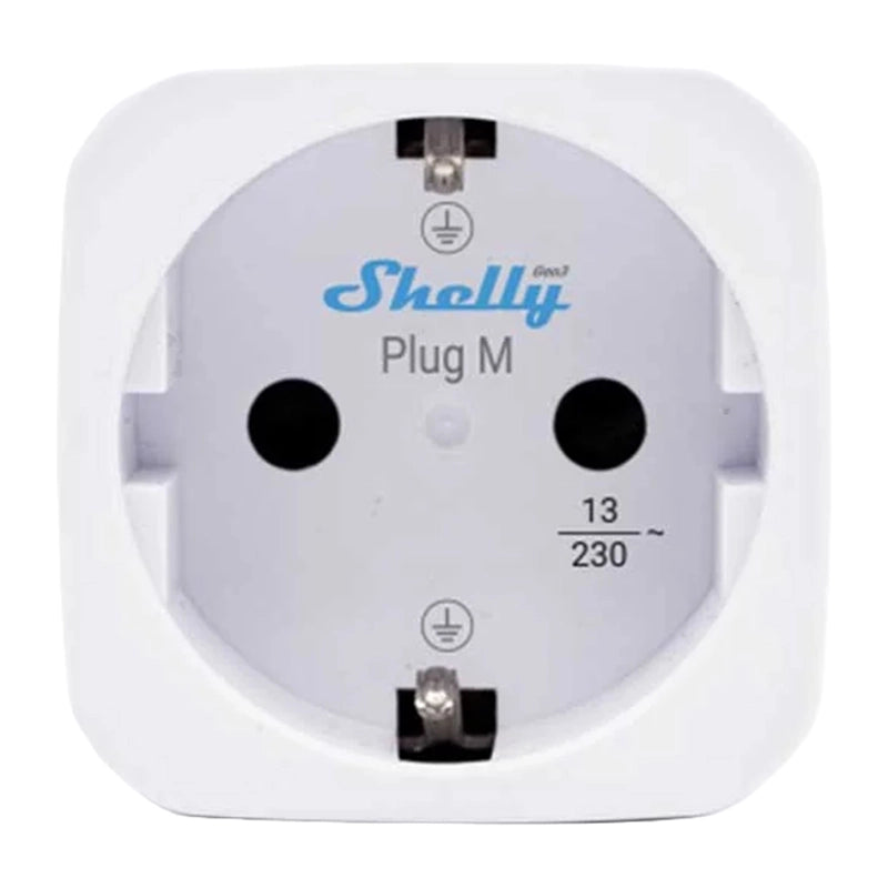 Shelly Plug M Gen3 Wi-Fi Smart Outlet (White)