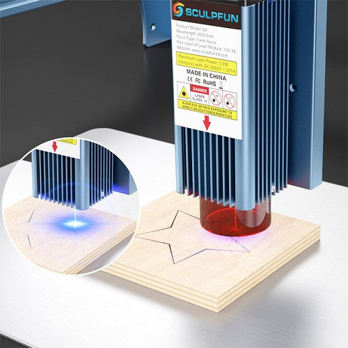 SCULPFUN S9 5,5 W lazerinis graviravimo įrenginys