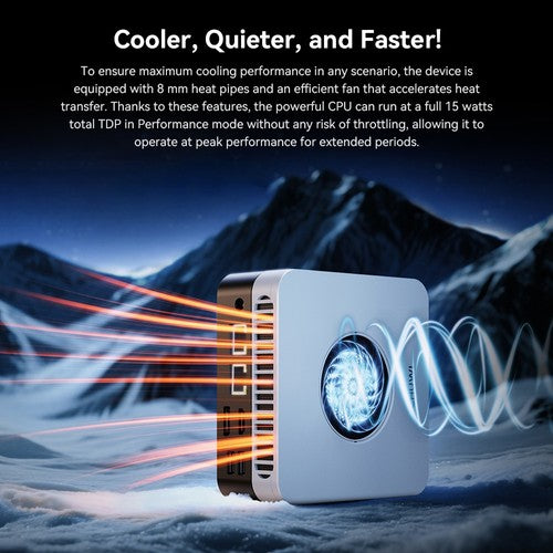 CHUWI LarkBox X mini kompiuteris, „Intel N150“ 4 branduolių maks. 3,6 GHz procesorius, 16GB RAM, 512GB