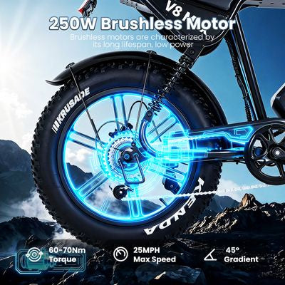AtlasTrek V8 Max elektrinis dviratis, 48V, 15Ah, 500W