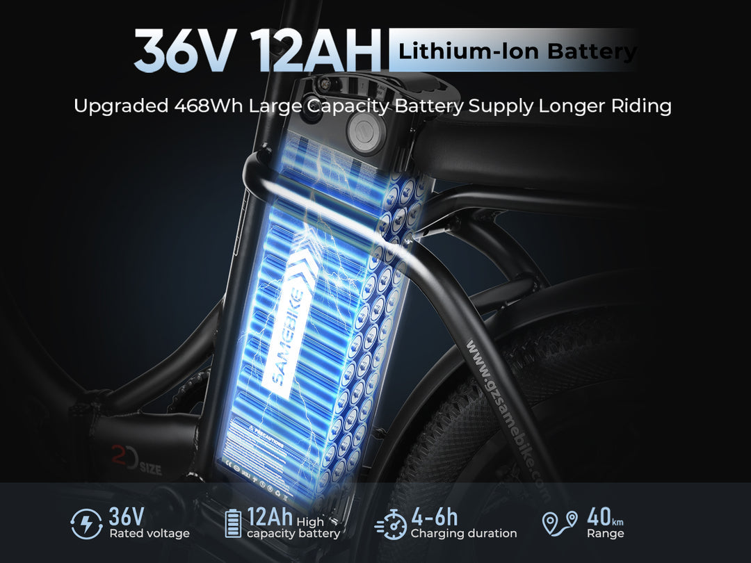 SAMEBIKE CY20 Elektrinis Dviratis 350W 12Ah