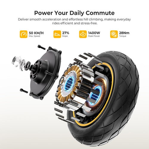 Ausom K20 Pro“ elektrinis paspirtukas, 1000 W variklis, 48 V 18 Ah