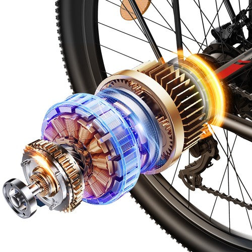 FENGQS Q8 elektrinis dviratis, 750W, 50 km/h, hidrauliniai diskiniai stabdžiai