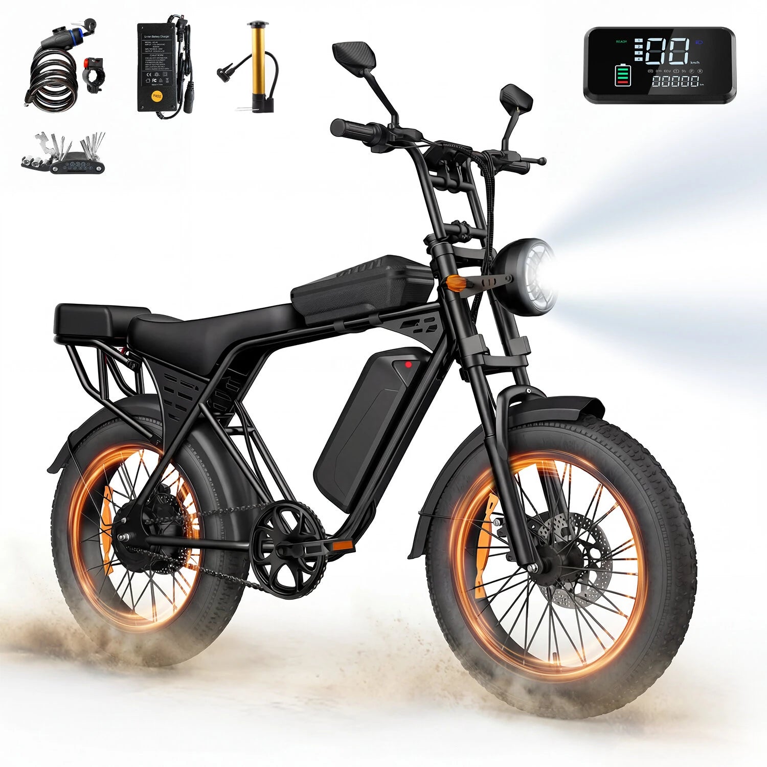 AtlasTrek X5 elektrinis dviratis 48V 15Ah 250W