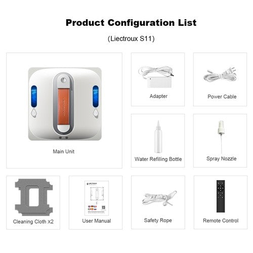 Liectroux S11 langų valymo robotas, 8000Pa