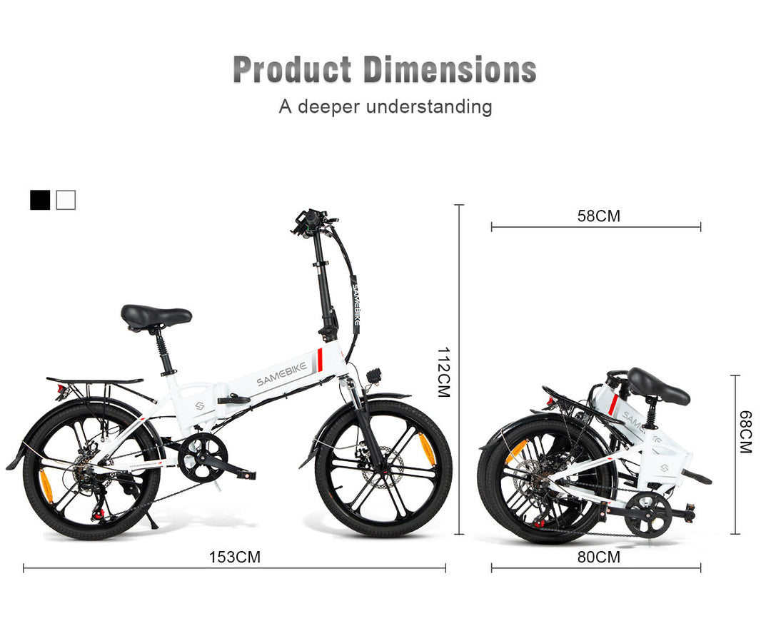 SAMEBIKE 20LVXD30-II sulankstomas elektrinis dviratis