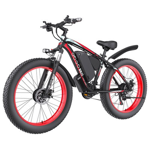 GOGOBEST GF700 elektrinis dviratis, 2 * 500 W dvigubas variklis, 48 V 18,2 Ah