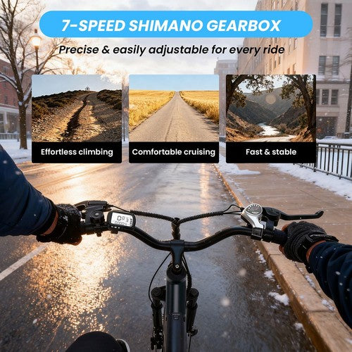 ESKUTE C100 PLUS elektrinis dviratis 250 W variklis 36V 13Ah