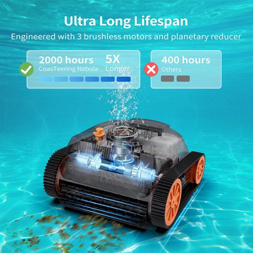 CoasTeering Nebula belaidis robotas baseino valytuvas
