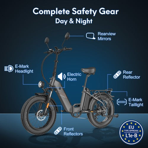 Fafrees FF20 Polar Elektrinis Dviratis, 500W Variklis, 48V 26.8Ah