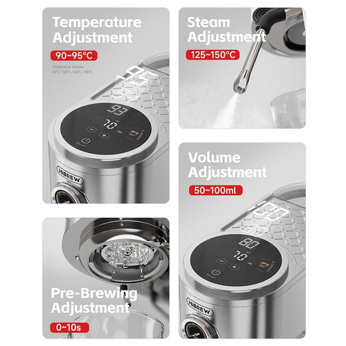 HiBREW H13 pusiau automatinis kavos aparatas, dviguba katilo sistema