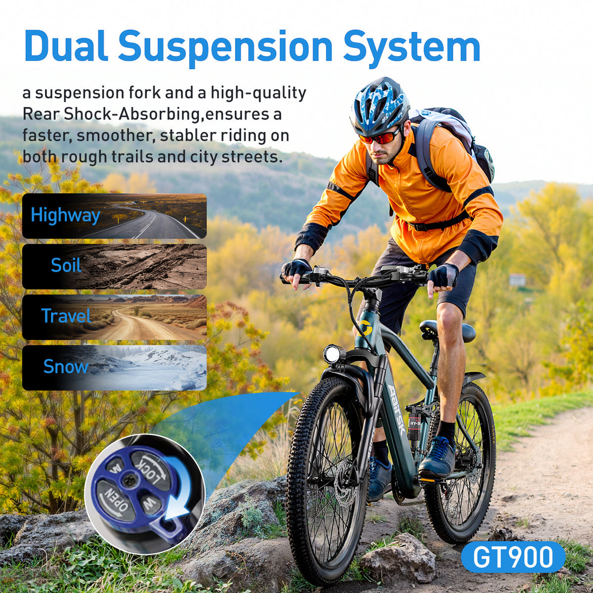 Aairsk GT900 elektrinis dviratis 400W variklis 36V13Ah