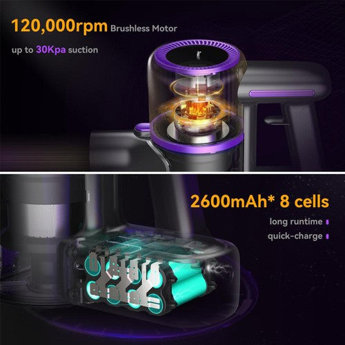 POWEART N700 belaidis dulkių siurblys 30 kPa