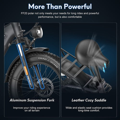 Fafrees FF20 Polar Elektrinis Dviratis, 500W Variklis, 48V 26.8Ah