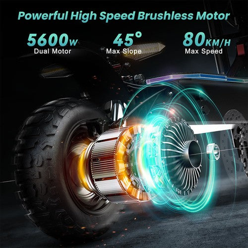 FENGQS GT8 PRO Elektrinis Paspirtukas, 2800W*2 Variklis, 67.2V 38Ah