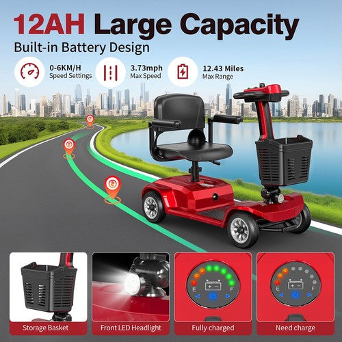 Unificare Lucas Pro keturratis paspirtukas, 180 W variklis, 24 V12Ah